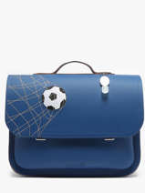 Boekentas Football Leder Own stuff Blauw primary 47FOOT