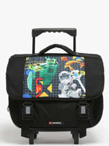Cartable  Roulettes 2 Compartiments Lego Noir ninjago prime empire 21