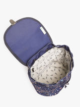 Rugzak 1 Compartiment Cameleon Blauw retro SD25-vue-porte
