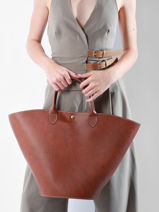 Longchamp Epure Sac port� main Marron-vue-porte