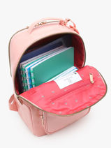 Sac  Dos Bobby 1 Compartiment Jeune premier Rose daydream girls G-vue-porte