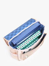 Cartable 2 Compartiments Caramel et cie Rose boheme FI-vue-porte