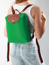 Longchamp Le pliage original Sac  dos Vert-vue-porte