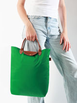 Longchamp Le pliage original Sac port main Vert-vue-porte