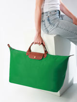 Longchamp Le pliage original Sac de voyage Vert-vue-porte