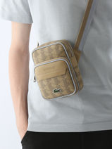 Sac Bandoulire Lacoste Beige the blend NH4585BG-vue-porte