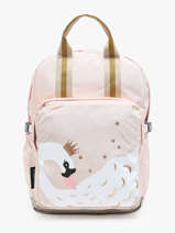 Sac  Dos 1 Compartiment Caramel et cie Rose boheme FI