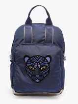 Sac  Dos 1 Compartiment Caramel et cie Bleu boheme FI