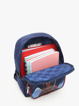 Mini Sac  Dos Caramel et cie Bleu fier GA-vue-porte