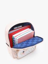 Mini Sac  Dos Caramel et cie Rose boheme FI-vue-porte