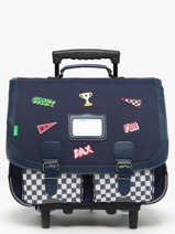 Cartable  Roulettes Tann's Bleu les fantaisies g 43252