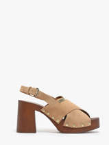 Sandales  Talon Tessy En Cuir Les tropeziennes Beige women TESSY