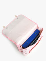 Cartable 1 Compartiment Kidzroom Multicolore lisbon secret garden 4036-vue-porte