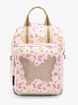 Sac  Dos 1 Compartiment Caramel et cie Rose boheme FI