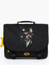 Cartable 2 Compartiments Lily Boys Stones and bones Noir boys B