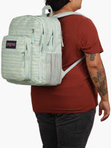 Sac � Dos 3 Compartiments + Pc 15" Jansport Vert backpack EA5BAH-vue-porte