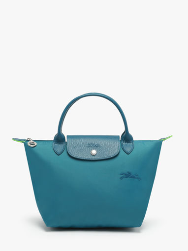 Longchamp Le pliage green Sac port main Bleu