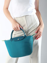 Longchamp Le pliage green Sac port main Bleu-vue-porte