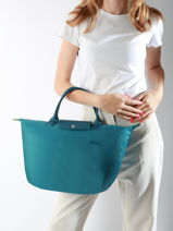 Longchamp Le pliage green Sac port main Bleu-vue-porte