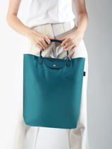 Longchamp Le pliage green Sac port main Bleu-vue-porte