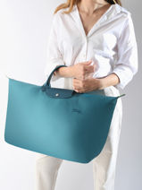 Longchamp Le pliage green Sac de voyage Bleu-vue-porte