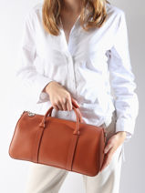 Longchamp Daylong Sac port main Marron-vue-porte