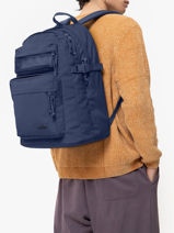 Sac  Dos 2 Compartiments + Pc 16" Eastpak Bleu double casual EK0A5BIT-vue-porte