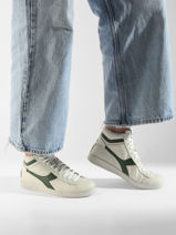 Sneakers Game L Hi Waxed En Cuir Diadora Blanc unisex 178300-vue-porte