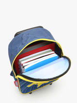 Sac  Dos  Roulettes 1 Compartiment Pokemon Bleu energie electrique 23AK204F-vue-porte
