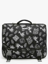 Cartable 2 Compartiments Fortnite Noir gamer 23OZ203S