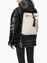 Sac  Dos 1 Compartiment Rains Beige city 13330-vue-porte