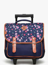 Cartable  Roulettes 2 Compartiments Snowball Bleu liberty T46338