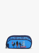 Pennenzak 2 Compartimenten Snowball Blauw foot 46111