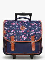 Cartable  Roulettes 2 Compartiments Snowball Bleu liberty T46341