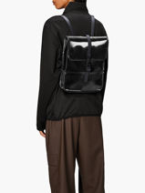 Backpack Micro - Rugzak 1 Compartiment Rains Zwart city 13010-vue-porte