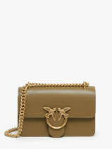 Sac Bandouli�re Love Bag Icon Cuir Pinko Vert love bag icon A0F1