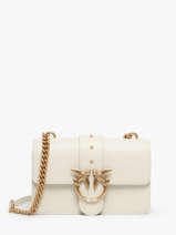 Sac Bandouli�re Love Bag Icon Cuir Pinko Beige love bag icon A0F1