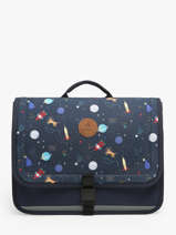 Boekentas 2 Compartimenten Cabaia Blauw school S