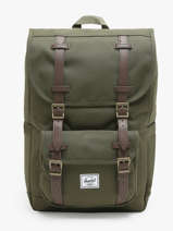 Sac  Dos 1 Compartiment + Pc 13" Herschel Vert classics 11391