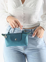 Longchamp Le pliage green Pochette Bleu-vue-porte