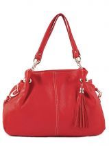 Shoppingtas Caviar Leder Milano Rood caviar 183