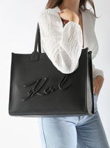 Sac Port paule K Skuare Polyurethane Karl lagerfeld Noir k skuare 245W3091-vue-porte