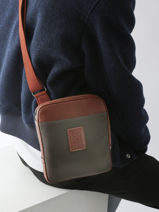 Longchamp Boxford Cross body tas Groen-vue-porte