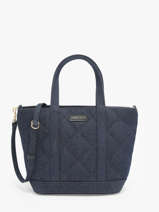 Sac Port� Main Cabas Coton Vanessa bruno Bleu cabas 4V40435