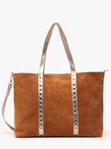 Sac Port paule A4 Velvet Cuir Milano Marron velvet VE24064