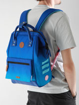 Sac  Dos Jeux Olympiques + Pc 15" Cabaia Bleu adventurer JO-vue-porte