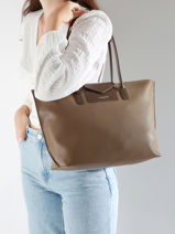 Sac Cabas Maya Lancaster Marron maya 20-vue-porte