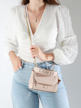 Handtas S Ninon Leder Lancel Roze ninon A09221-vue-porte