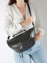 Cross Body Tas M Origami Leder Lancel Zwart origami A12528-vue-porte