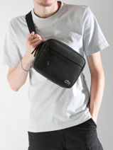 Sac Bandoulire Lacoste Noir lcst NH4046LV-vue-porte